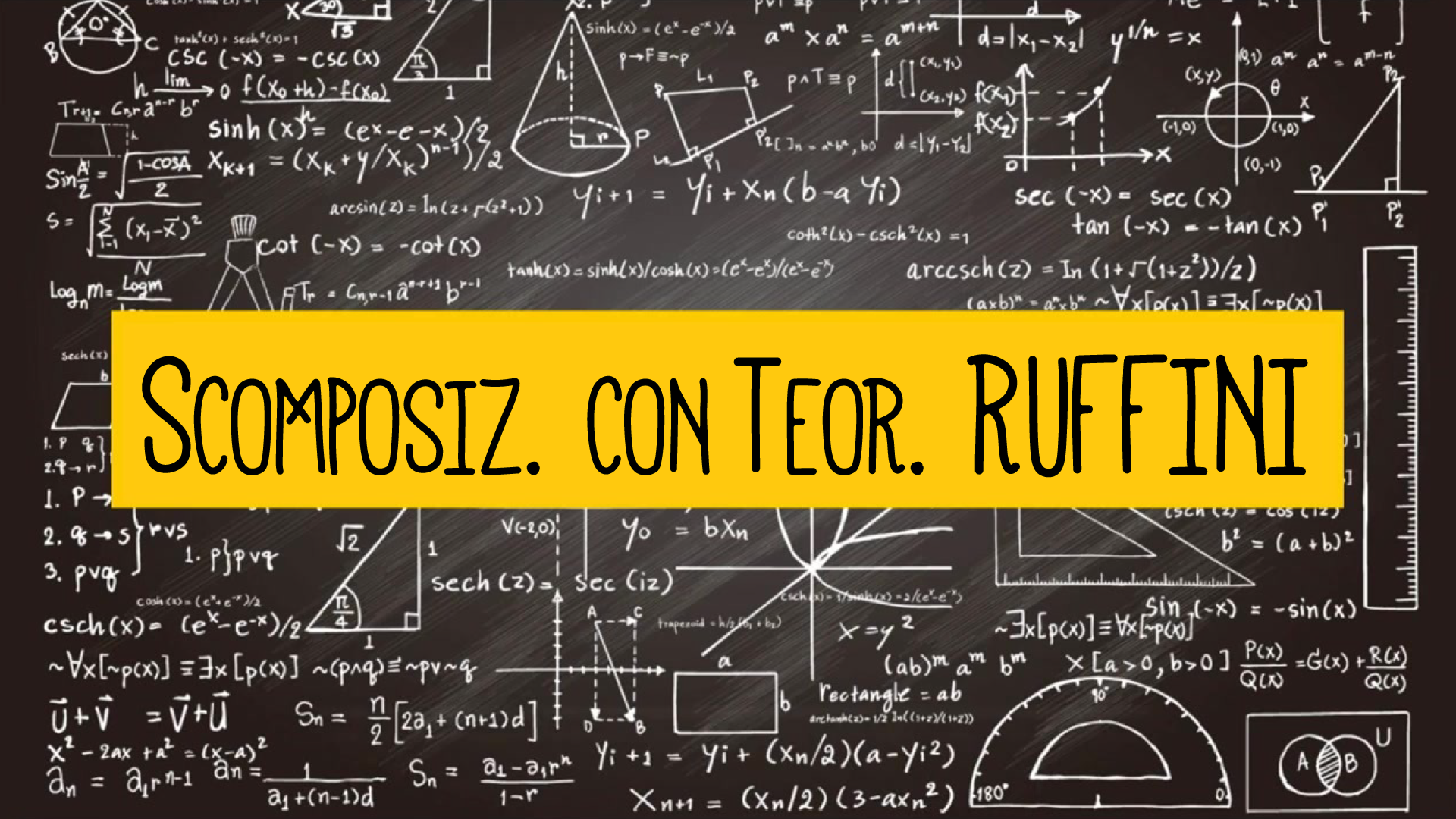 Scomposizioni con Teorema di Ruffini