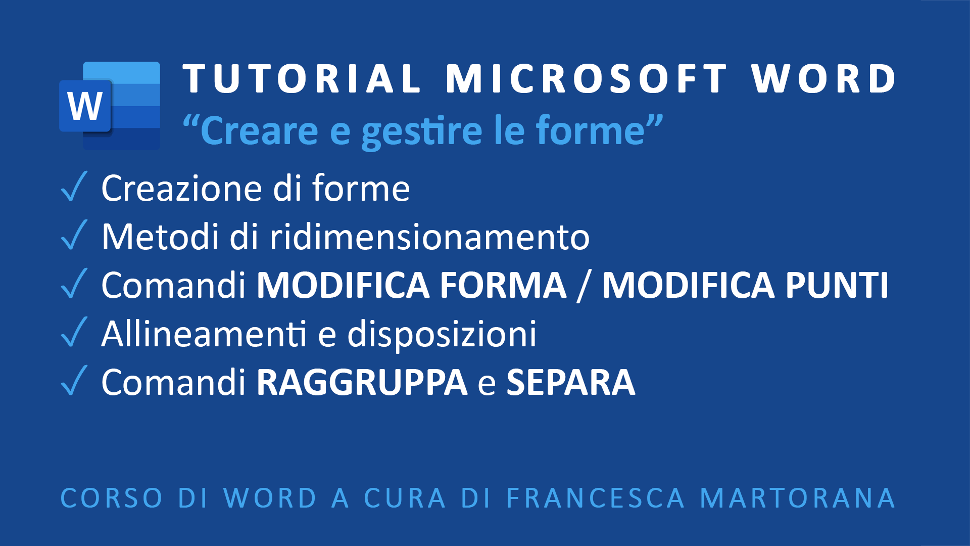 Microsoft Word tutorial italiano forme